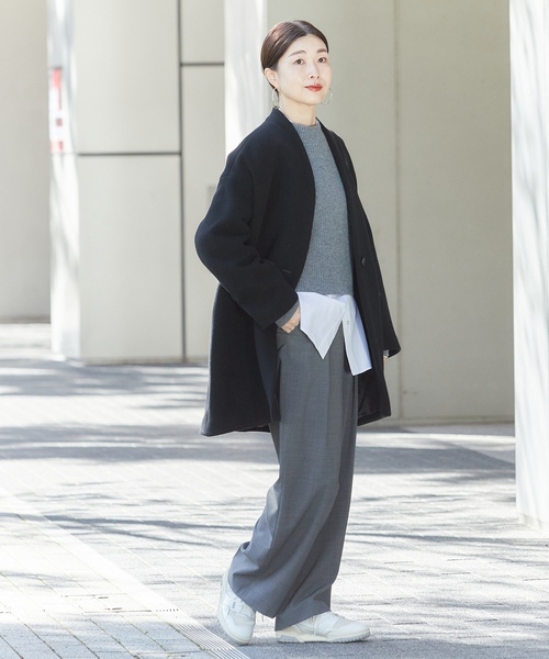 JOURNAL STANDARD L'ESSAGE コート ネイビー 38 journal standard L'essage（ジャーナルスタンダード レサージュ
