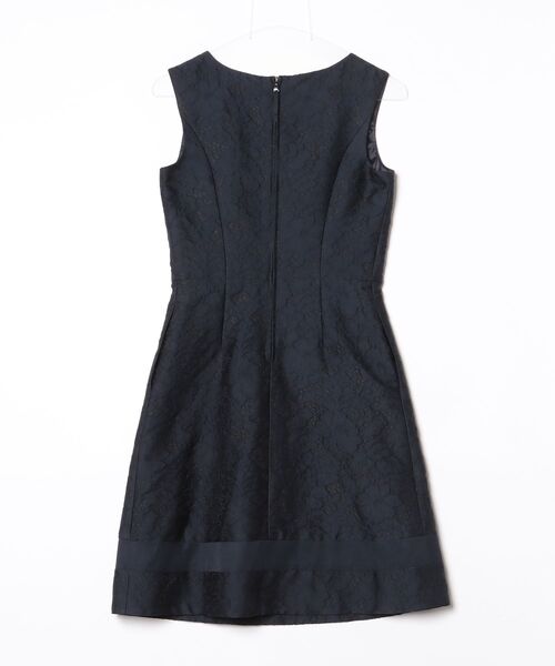 「M-premier BLACK」 レースノースリーブワンピース 34 ネイビー レディース_画像2