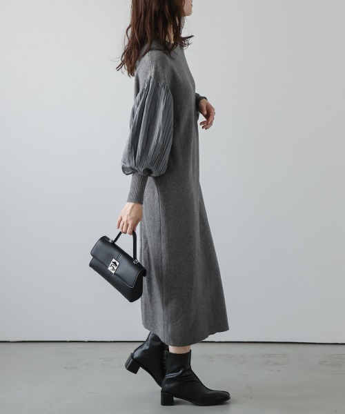 「La-gemme」 ニットワンピース フリー ベージュ レディース_画像7