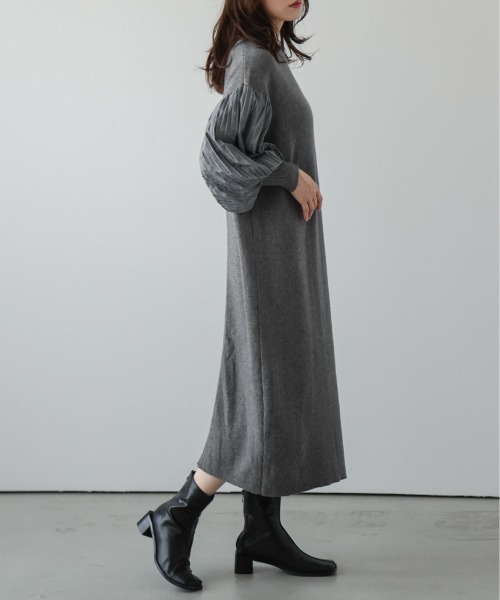 「La-gemme」 ニットワンピース フリー ベージュ レディース_画像8