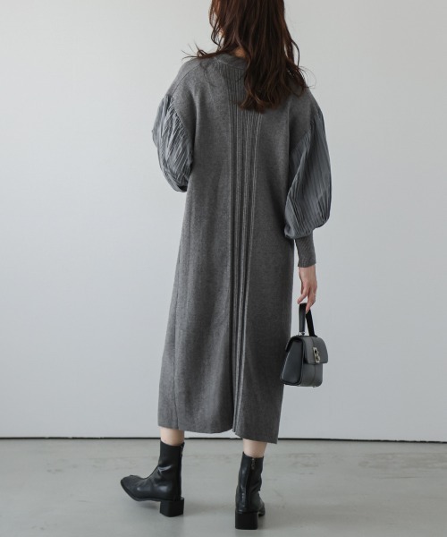 「La-gemme」 ニットワンピース フリー ベージュ レディース_画像9