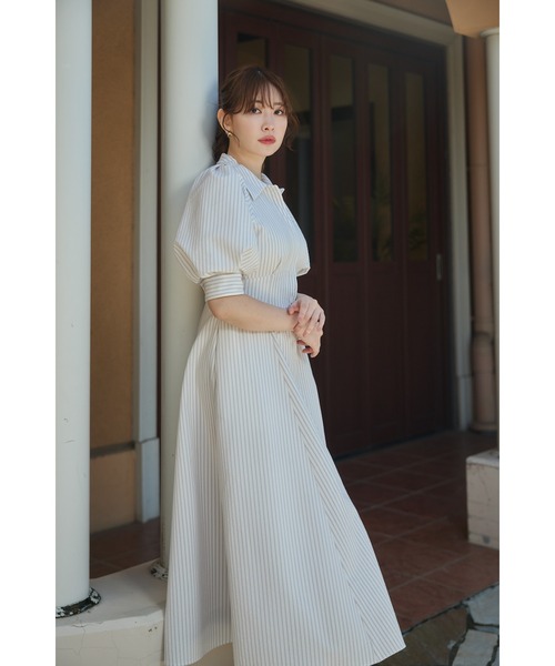 「Her lip to」 シャツワンピース M グレー レディース