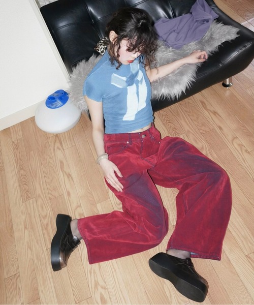 「musubore」 デニムパンツ 0 グレー レディース_画像5