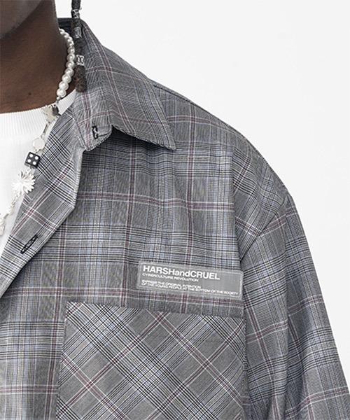 「HARSH AND CRUEL」 長袖シャツ S グレー系その他 メンズの画像