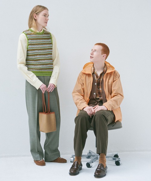 COOHEM ニットベスト　M Coohem（コーヘン） ベスト ジレ | マルチボーダー ニットベスト WOMEN