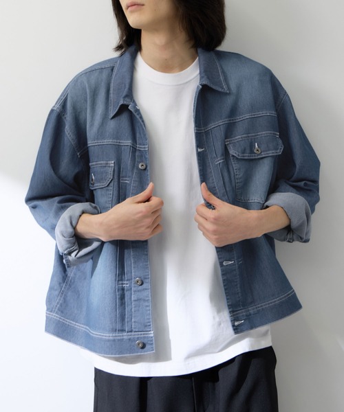 NAVY デニムジャケット gジャン 「NAVY / ネイビー」ブリーズデニム