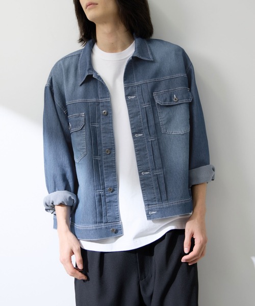 NAVY デニムジャケット gジャン 「NAVY / ネイビー」ブリーズデニム