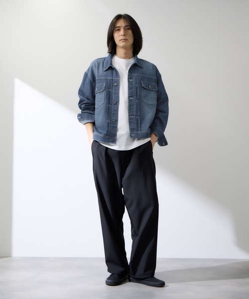 デニムジャケット ネイビー Lサイズ NAVY デニムジャケット gジャン 「NAVY / ネイビー」ブリーズデニム