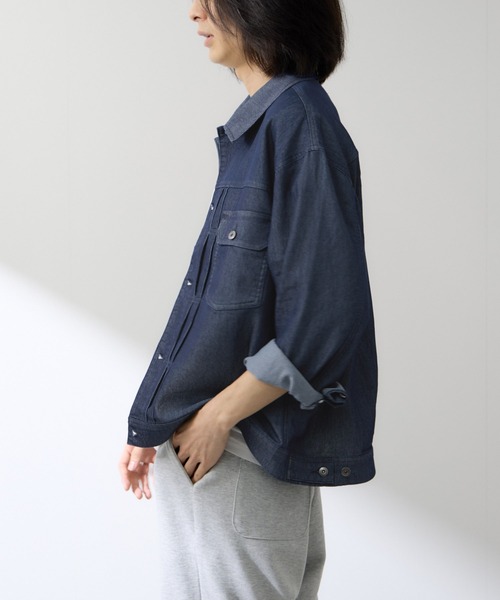 NAVY uvカット デニムジャケット gジャン ブリーズデニム Type2