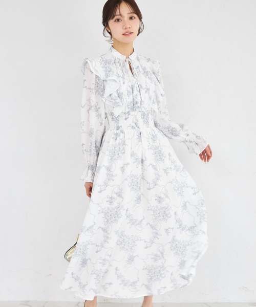 tocco closet（トッコ クローゼット） ワンピース ラインフラワー