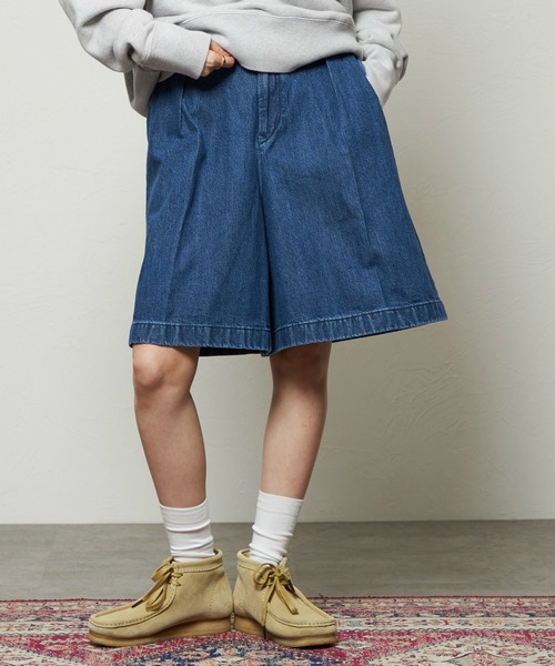 Lee × maturely カットオフ ワイド ショートパンツ Lee（リー） ジーンズ デニム デニムパンツ コンフォート チェトパ