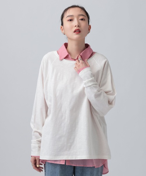 LEPSIM（レプシィム） tシャツ スラブクルーLS 647648 レディース