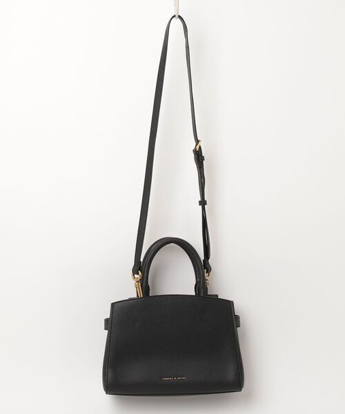 「CHARLES \u0026 KEITH」 2WAYバッグ M ブラック レディースの画像