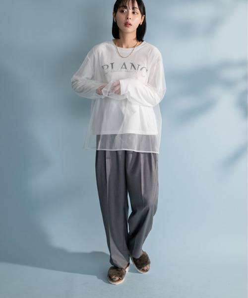 「Eimee Law」 長袖カットソー 38 オフホワイト レディースの画像