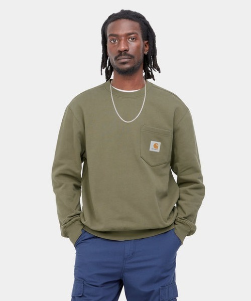 「Carhartt WIP」 スウェットカットソー L カーキ メンズ_画像2