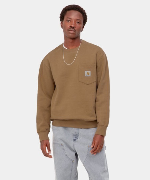 「Carhartt WIP」 スウェットカットソー L カーキ メンズ_画像4