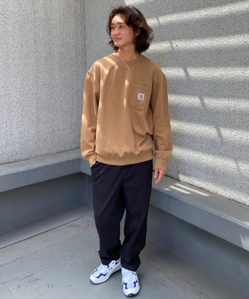 「Carhartt WIP」 スウェットカットソー L カーキ メンズ_画像6