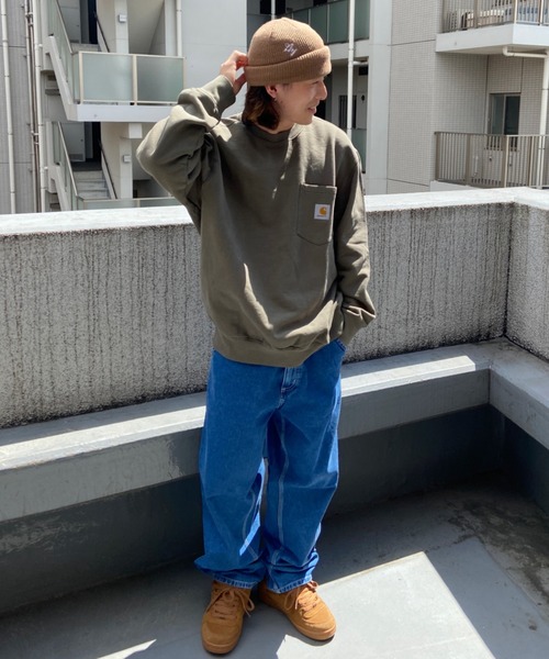 「Carhartt WIP」 スウェットカットソー L カーキ メンズ_画像8