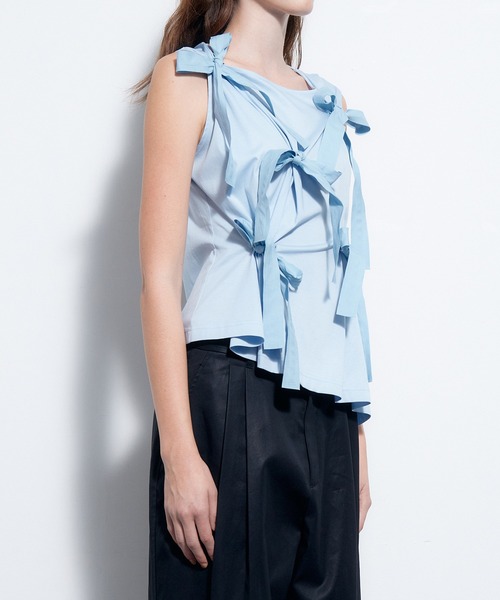 ルシェルブルー★今季完売★Pearl Detail Sleeveless Tee ルシェルブルー - LE CIEL BLEU - ALL | RESTIR リステア