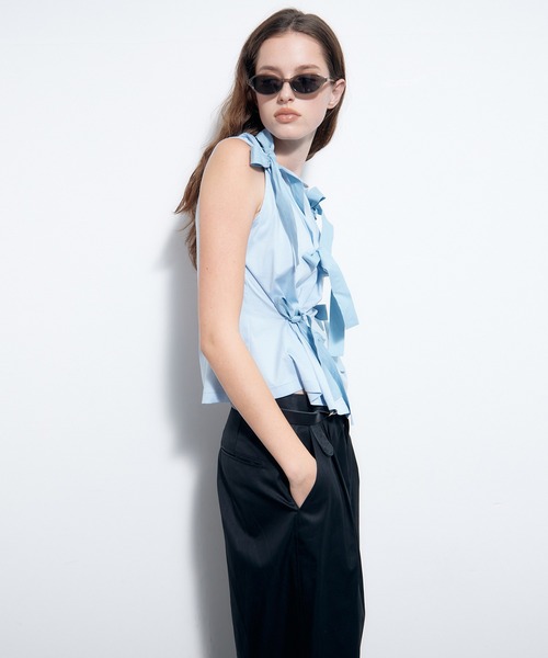 LE CIEL BLEU（ルシェルブルー） tシャツ タンクwボウズ / Tank w/Bows