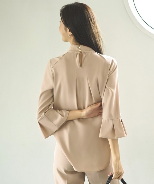 「RUIRUE BOUTIQUE」 パンツスーツ LL ベージュ レディースの画像