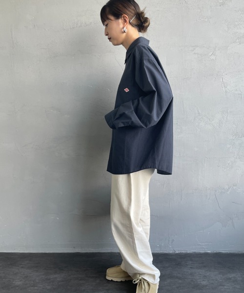 Danton（ダントン） 長袖シャツ 38 ベージュ レディース : ZOZOTOWN