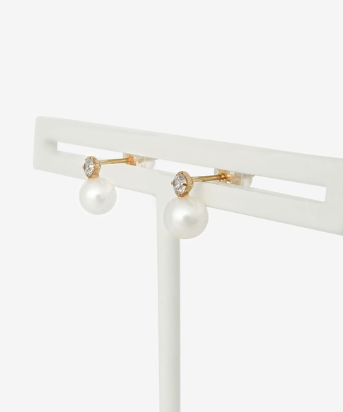 ピアス K10 イエローゴールド キュービックジルコニア ピアス ESTELLE/エステール WEB限定 レディースの画像