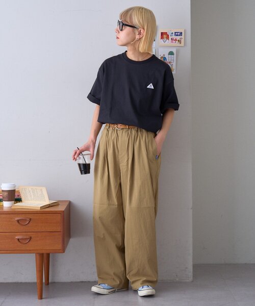 パンツ 「GEVACO」ギャザーテーパードパンツ レディース メンズの画像