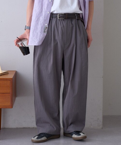 パンツ 「GEVACO」ギャザーテーパードパンツ レディース メンズの画像