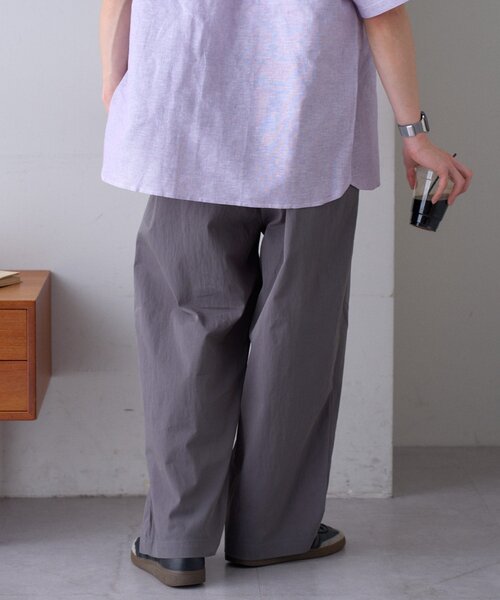 パンツ 「GEVACO」ギャザーテーパードパンツ レディース メンズの画像