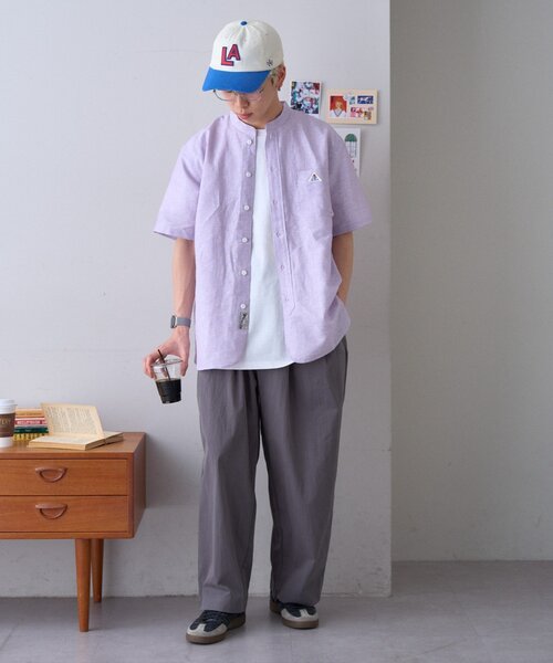 パンツ 「GEVACO」ギャザーテーパードパンツ レディース メンズの画像