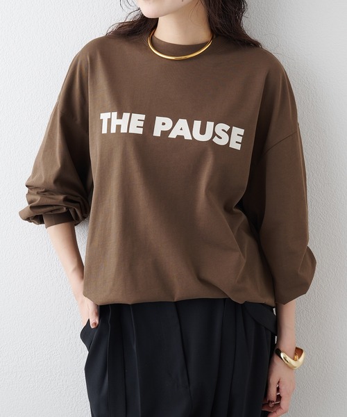 「THE PAUSE」 長袖カットソー FREE グレー レディース_画像2