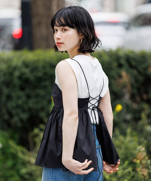 BAYFLOW（ベイフロー） キャミソール 「WEB限定」ギャザーデザイン