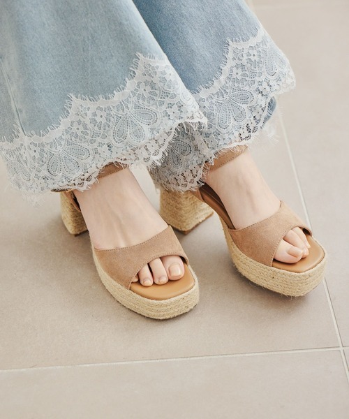 Heather（ヘザー） 厚底 サンダル ミニマル厚底ヒールサンダル 668496