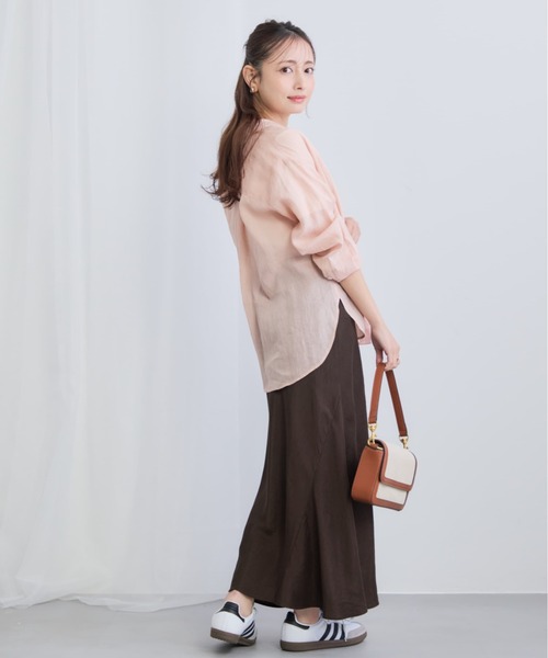 COHINA（コヒナ） スカート 「接触冷感・防臭」アセテートバックサテン