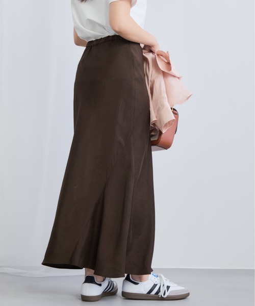 COHINA（コヒナ） スカート 「接触冷感・防臭」アセテートバックサテン