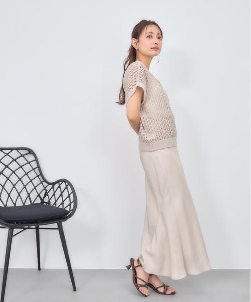 COHINA（コヒナ） スカート 「接触冷感・防臭」アセテートバックサテン