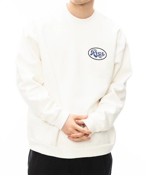 「RVCA」 スウェットカットソー MEDIUM ホワイト メンズ_画像4