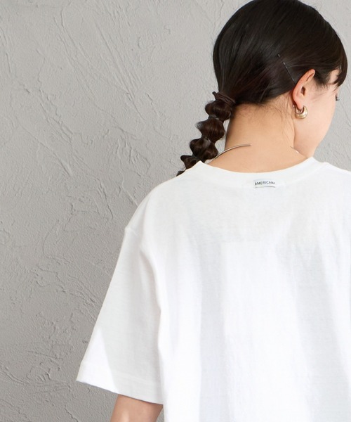 AMERICANA(アメリカーナ) tシャツ AMRCN FLOWER プリントTシャツ AMERICANA(アメリカーナ) tシャツ AMRCN FLOWER プリントTシャツ