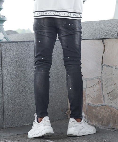 adamsJUGGLER（アダムスジャグラー） スキニーデニムパンツ L ブラック 