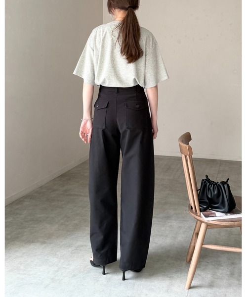 She's Closet tシャツ 半袖 半袖 バイカラー配色 袖ロールアップ T