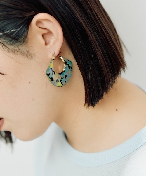 ピアス 「WEB限定」フローラルパターンピアス レディースの画像