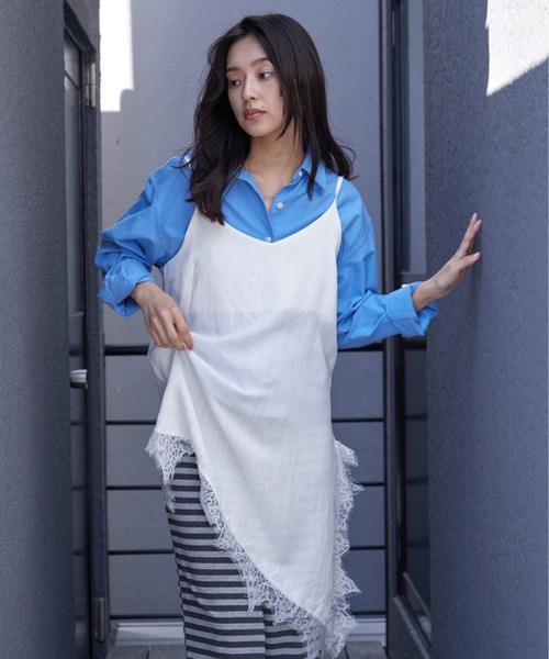 OFROOM キャミソール Asymmetric Lace Cami｜アシンメトリーレース