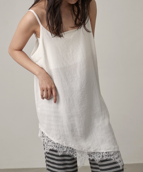 OFROOM キャミソール Asymmetric Lace Cami｜アシンメトリーレース