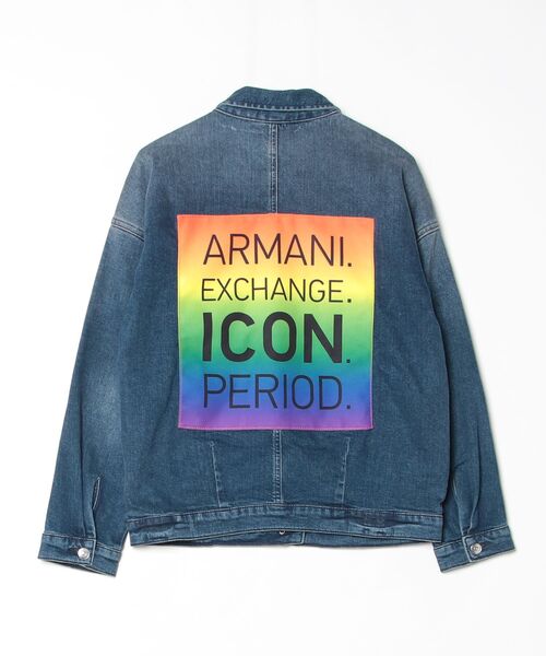 「ARMANI EXCHANGE」 デニムジャケット X-SMALL ブルー メンズ_画像2