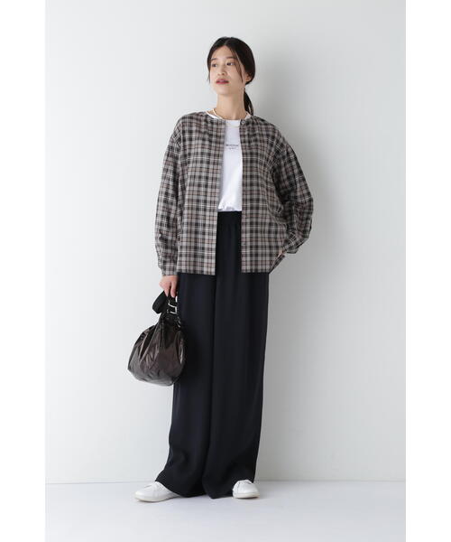 「human woman」 長袖ブラウス MEDIUM チャコールグレー レディース_画像3