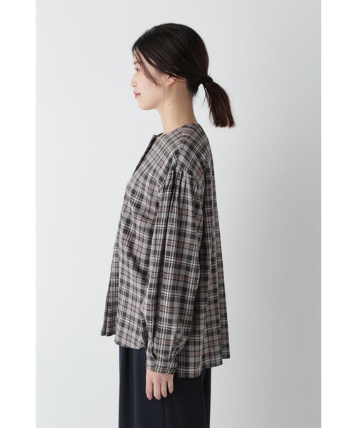 「human woman」 長袖ブラウス MEDIUM チャコールグレー レディース_画像5