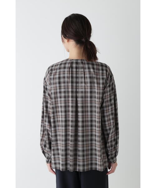 「human woman」 長袖ブラウス MEDIUM チャコールグレー レディース_画像6