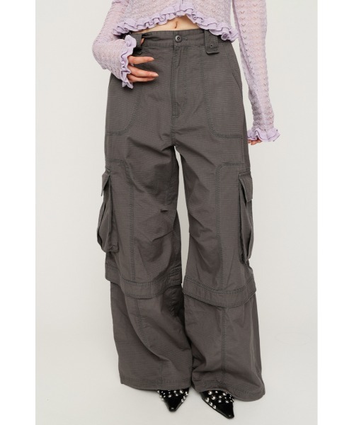 SLY（スライ） ワイドパンツ カーゴパンツ WASHED 2WAY CARGO PT