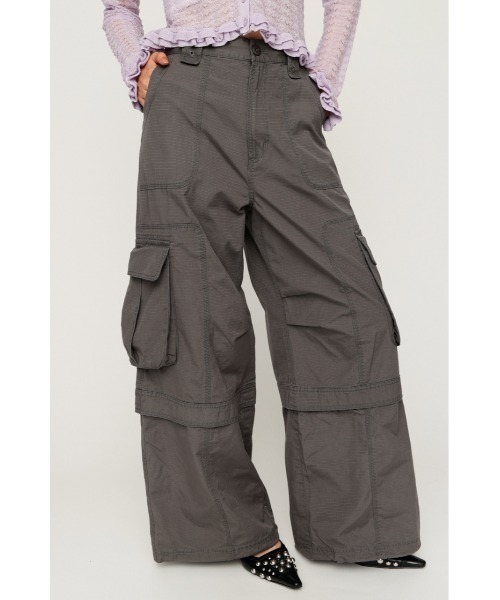 SLY（スライ） ワイドパンツ カーゴパンツ WASHED 2WAY CARGO PT
